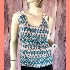 Mudd Tank Top Lace Detail Medium